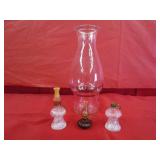 Chimney Flower Vase & Mini Oil Lamps 10"