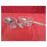 2 Princess House Crystal Spoon Holders