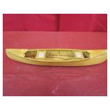 Hand-Crafted Miniature Wood Canoe 8" L
