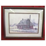 Pepin Train Station in Winter