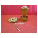 Nut Cracker & 2 Hand Turned Bowls