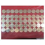 50 Eisenhower Dollar Coins:10 Coins Philadelphia