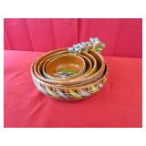 Vintage Mexican Red Clay Terracotta Nesting Bowls