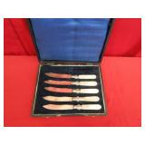 Antique Fruit Knives w/ Sterling Silver Bolsters