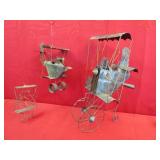 3 Brutalist-Style Aircraft Sculptures - Stempunk