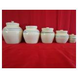 Vintage Marshall Pottery Striped Crocks "Missing 1