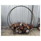 Rd Iron Wood Rack  40"