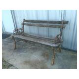 Iron & Wood Garden Bench  "Needs New Wood"