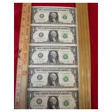 Uncut, Uncirculated Sheet of $1 Bills