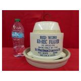 Red Wing KO-REC Feeder - Union stoneware - 7"t