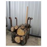 Iron Wood Rack - 23" x 10"