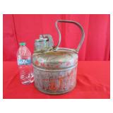Vintage Safety Can w/ Badge "Man Cave Decor"