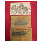 2 Wooden Post Cards, Post Marked 1904 & 1905,