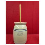 Marshall Pottery No 3 Churn 14"   "Needs Plunger"