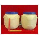 2 - Large Dry Storage w/ Screw On Lids "10 Gal?"