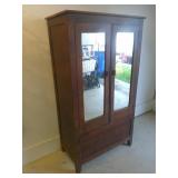 Antique Armoire Wardrobe 69" x 31" x 28"