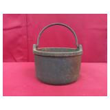 Cast Iron Smelting Pot  3.2 lbs  2.5" x 4" d
