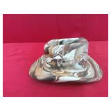 Swirl Clay Pottery Cowboy Hat Planter  3" Deep