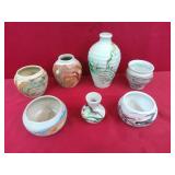 7 pcs Nemadji Indian River Pottery