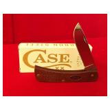 Case XX Dark Red Burlap Micarta - Smooth Sod