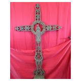 6 foot French Antique Cast Iron Cross