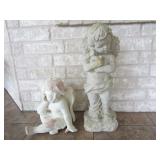 2 Cherubs Patio Decor Tallest 20"