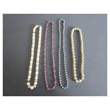 4 Ladies Necklaces Varied Colors