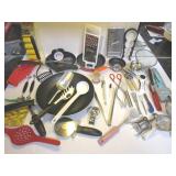 Lg Lot Kitchenalia- Skillets, Graters, Whisks,