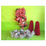 4 Pcs Door Wreath, Center Piece & Christmas Rose