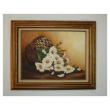 Original O/C Floral Still Life w/ White Daisies