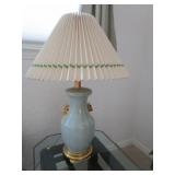 Celadon Green Porcelain Table Lamp w/ Gold-Toned