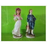Lefton China Blue Boy & Pinkie 8"
