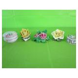 2 - Dresden Roses & 1 Unmarked, 2 Hand Painted