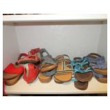 6 Pair Ladies Sandals 7.5 - 8