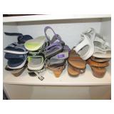 9 Pair Ladies Sandals 7.5 - 8