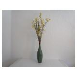 Green & Gold Bottle Vase - Vase 21"  OA Ht 48"