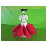 Vintage Ceramic Lady Napkin Holder 14" Tall