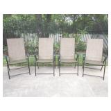 4 Outdoor Patio Folding Chairs "Summer Winds"