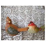 2 Ceramic Birds 7"h