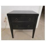 Black 2 Drawer Night Stand 23" x 20" x 15"