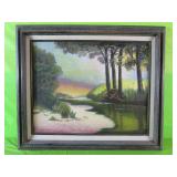 Framed Running Creek 22" x 25"