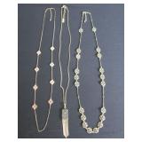 3 Gold-Tone Necklaces