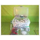 Tote of Silver Colored Ornaments - Elegant