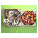 2 Fall Wreaths 18" & 20"
