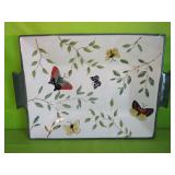 Ceramic Buttrfly Tray  19" x 13"