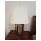 Textured Chevron Pattern Base w/ Tapered Shade