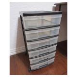6 Drawer Rolling Storage Cabinet