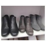 3 Pair Ankle Boots Size 8