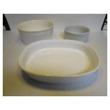 Corning Oval Baking Dish & 2 Round Baking Dishes