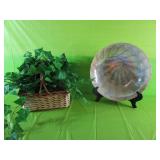 Lg Nautilas Art Glass Bowl 17" "Italy" and